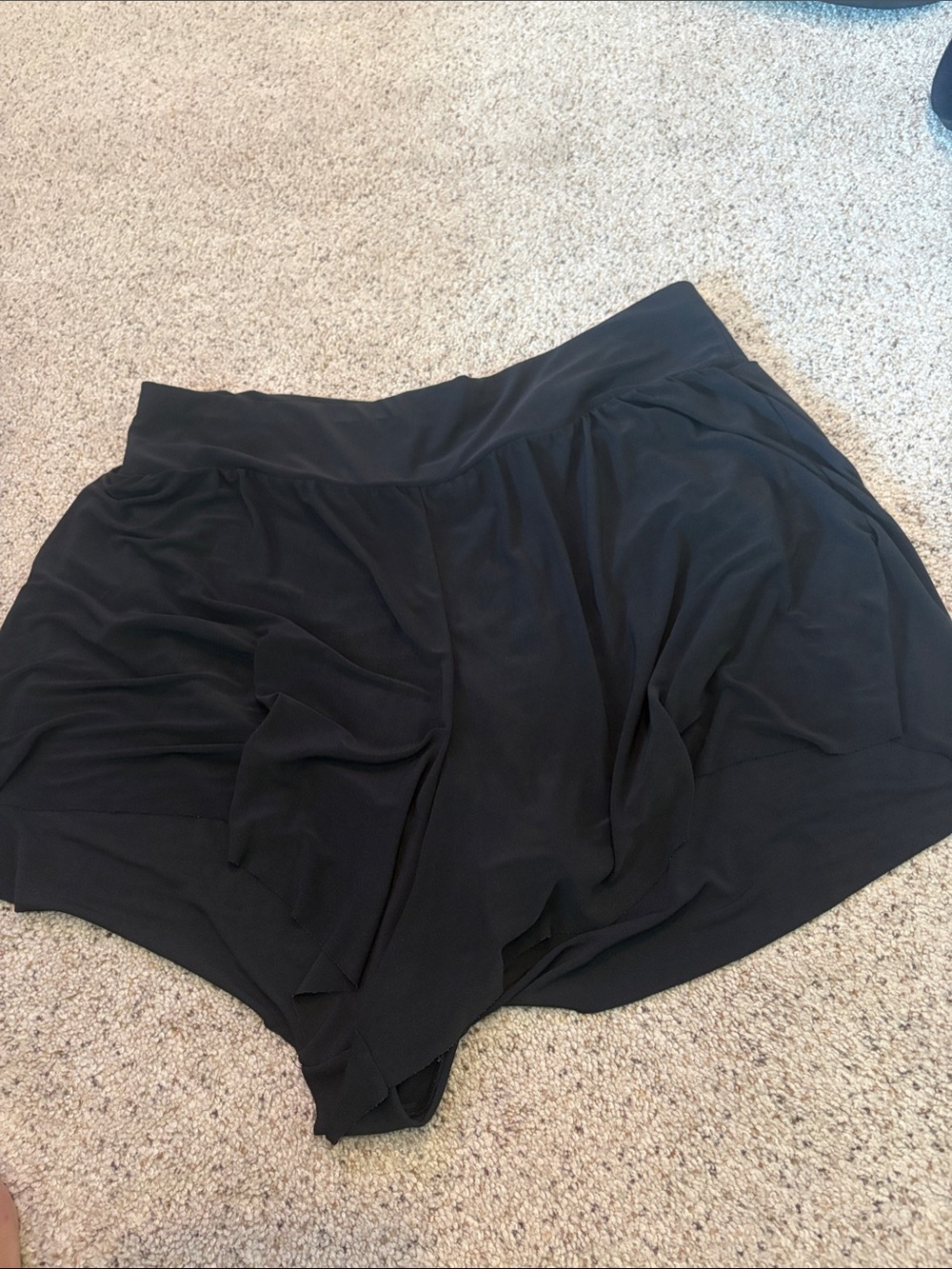 Aqua Green Black Swim Short with built in liner. Size 20/22